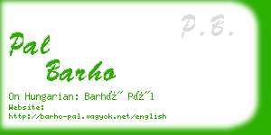 pal barho business card